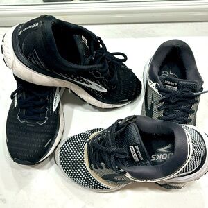 2 pairs of brooks one ghost 13 and one rebel